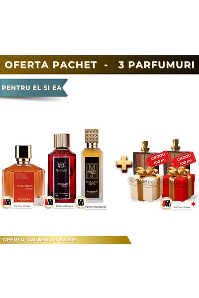 lattafa Pendora Rouge + Tobacco Rouge + Milano Prive + 2x Perfume Gift