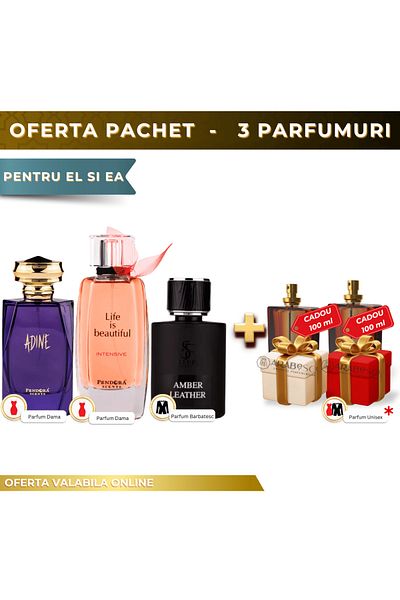 lattafa Life is Beautiful + Adine + Amber Leather + 2x Perfume Gift