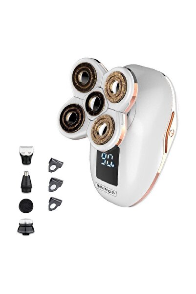 INVINCIO Invincio Razor, Multifunctional 5 in 1 for face, head and body, shower function, water