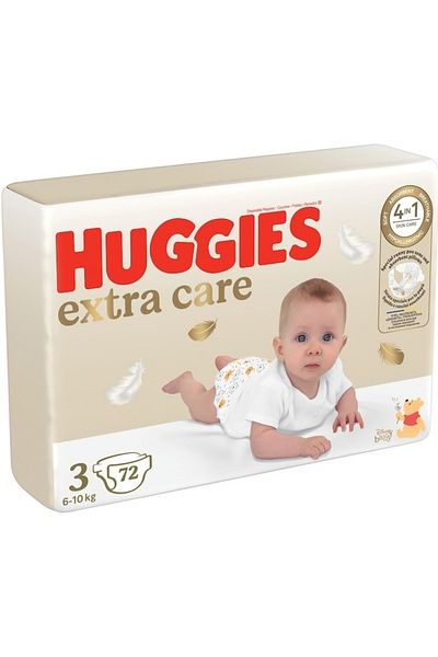 Huggies Extra Care 3 Diapers, 6-10 Kg, 72 Pcs