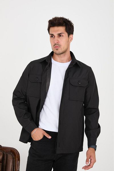 LEBS Men's Shirt Collar Summer Coats