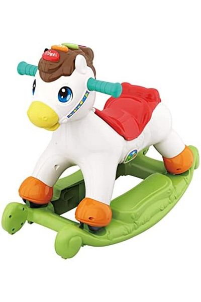 Moon My Pony Kids Toy 2in1 Rideon Rolling + Rocking Horse Baby Rocker Toy for Girls and Bo