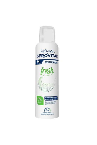 Rexona Deodorant Antiperspirant Fresh, Gerovital, 150 ml