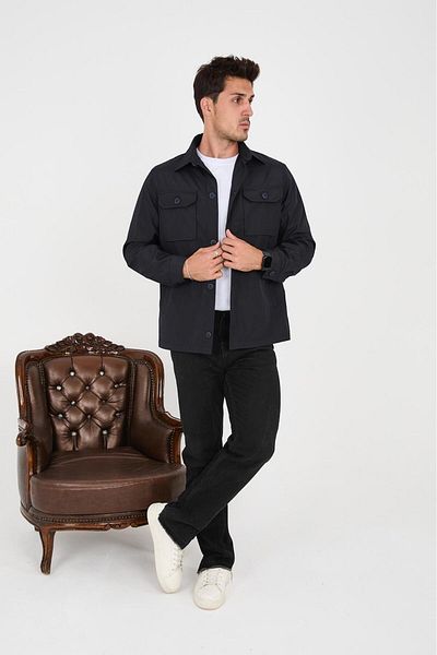 LEBS Men's Shirt Collar Summer Coats