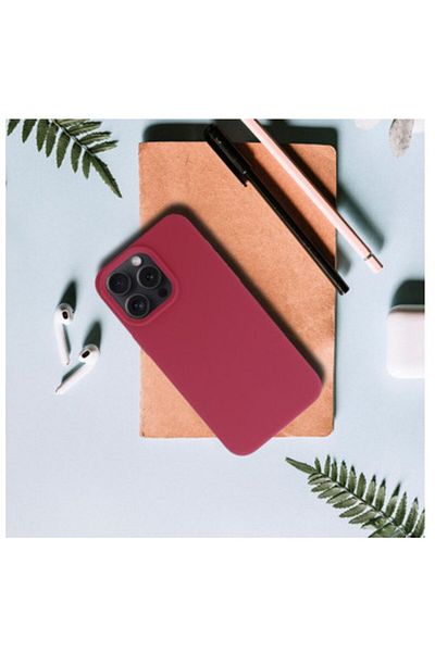 Gtech SET Silicone case + Transparent film, compatible with iPhone 16 Pro Maxjelly, flexible, Burgundy