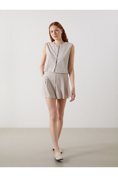 LC Waikiki Sort pliat pentru femei Crepe cu talie elastică sezon nou - S5GM18Z8
