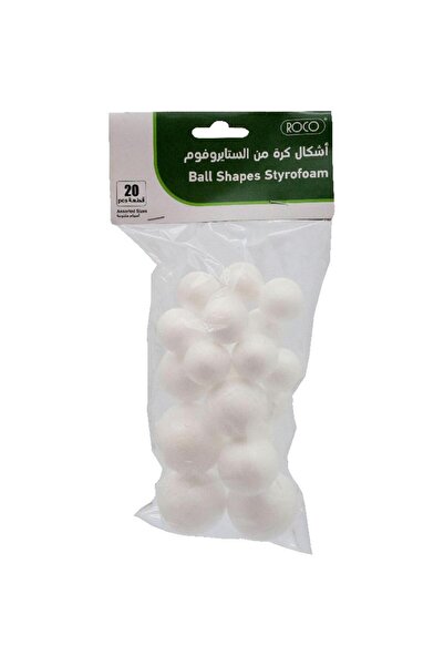 Roco أشكال كرات الستايروفوم - 45/35 مم، أبيض