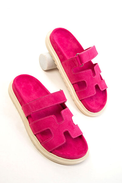 SOHO Fuşya Süet Kadın Terlik 20697