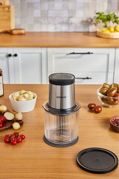 Karaca Quickblend 4 Blade Glass Chopper Inox