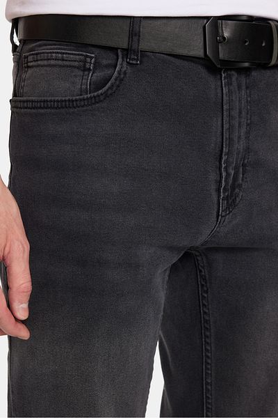 Tudors Men's Regular Cut Denim Washed Straight Leg Gray Jean Jeans Trousers