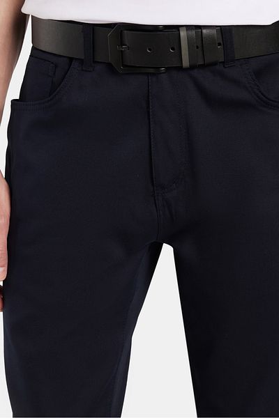 Tudors Ανδρικό παντελόνι με κανονική εφαρμογή Casual Cut Canvas Navy Blue