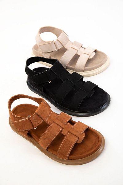 SOHO Tan Suede Women's Sandals 20695