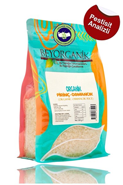 BEYORGANİK Organik Pirinç Osmancık 500gr (PESTİSİT VE AFLATOKSİN ANALİZLİ)