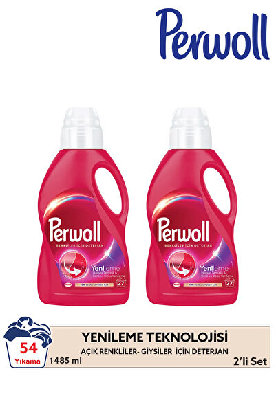 Perwoll Sıvı Deterjan Yenileme Renkliler 2x1.485ml – Renk Koruma İçin Toplam ...