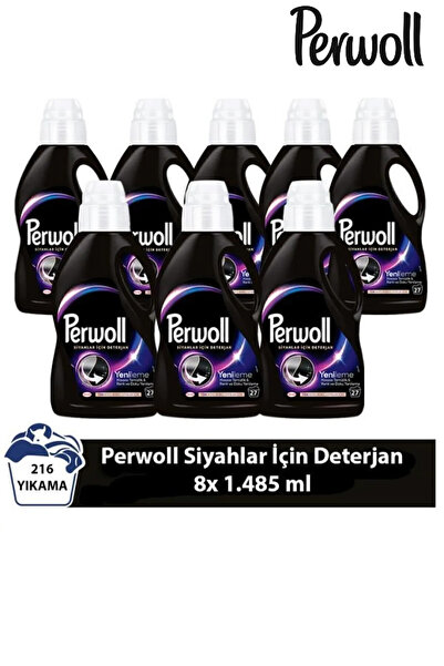 Perwoll Yenileme Siyahlar 8x1.485ml – Siyahlar İçin Toplam 216 Yıkama Güçlü T...