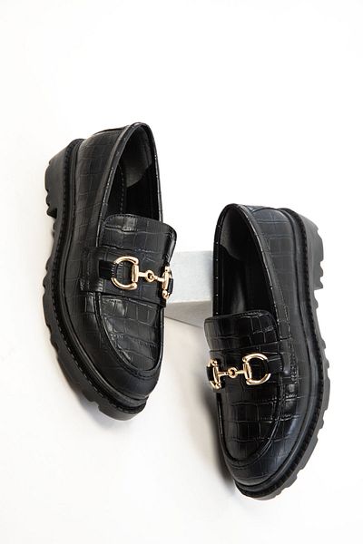SOHO Black Krako Women's Loafer Shoes 20685