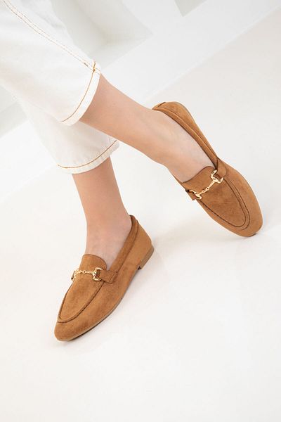 SOHO Tan Suede Γυναικεία Loafer Παπούτσια 20689