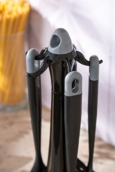 Emsan Hera 6 Piece Serving Set with Stand Silver