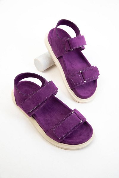 SOHO Lila Wildleder Damen Sandalen 20694