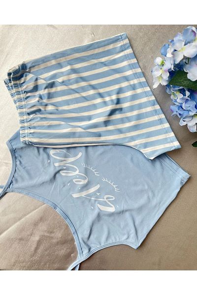 Ruselin Set cămașă de noapte Kiss Me 5001 cu pantaloni scurți din Lycra -L-XL.