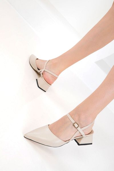 SOHO Beige Women's Classic Heeled Shoes 20655