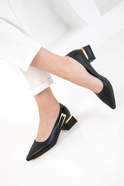 SOHO Black Women's Classic Heeled Shoes 20366
