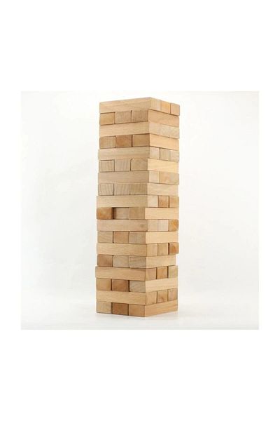 Jenga Large Size Natural Wooden Balance Tower Game 54 Pieces