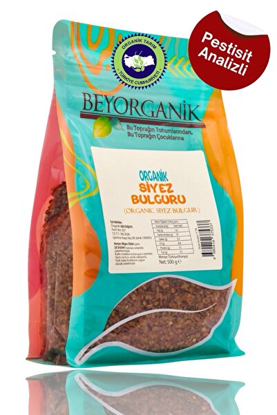 BEYORGANİK ORGANİK Siyez Pilavlık Bulgur 500gr (PESTİSİT ve AFLATOKSİN ANALİZLİ)