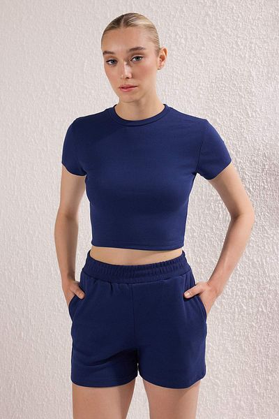 Trendyol Collection Navy Blue Knitted Bottom - Top Set Twoss25Au00119