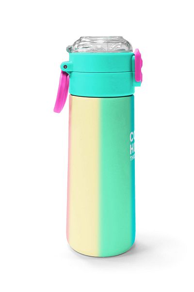 Coral High Kids Colorful Striped Straw and Direct Drinking Steel Thermos 500 ml 31844