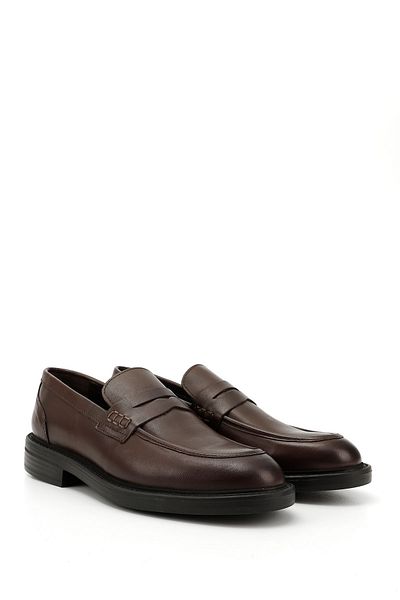GÖNDERİ(R) Men's Brown Genuine Leather Loafer Shoes