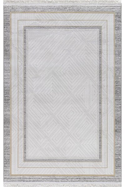 Dinarsu Akrilik Yün Dokuma Taban Gri Gold Üst Kalite Salon Oturma Odası Halıs...