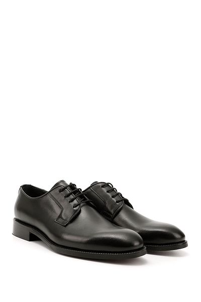 GÖNDERİ(R) Men's Black Lace-Up Genuine Leather Classic Shoes