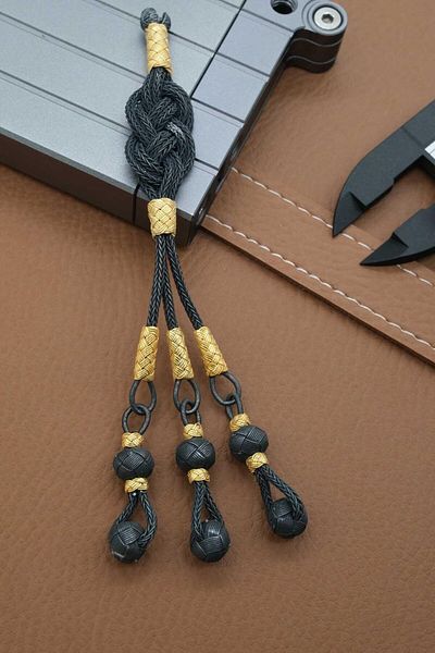 dergah tesbih 3-Piece Hünkar Silver Kazaziye Knitted Whip