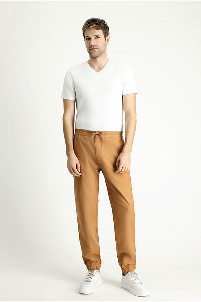 Kiğılı Corded Cotton Trousers - Regular Fit and Elastic Waist