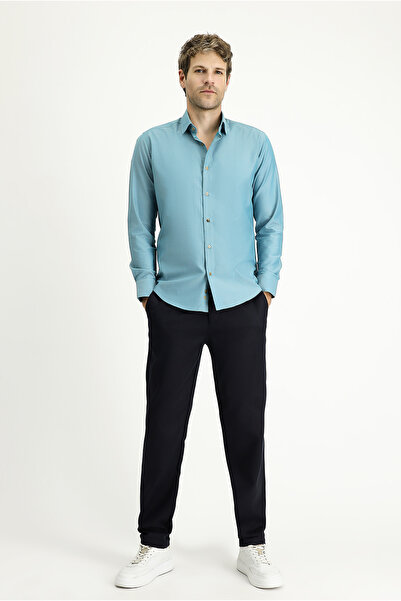 Kiğılı Cămașă sport din bumbac - mânecă lungă, slim fit, slim fit