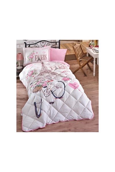 Clasy Ranforce 100% Cotton Single Sleep Set PARIS LOVE V1 PINK