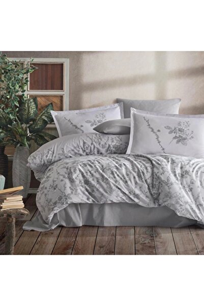 Clasy Ranforce Nevresim Takımı Çift Kişilik Messina V1 Gri