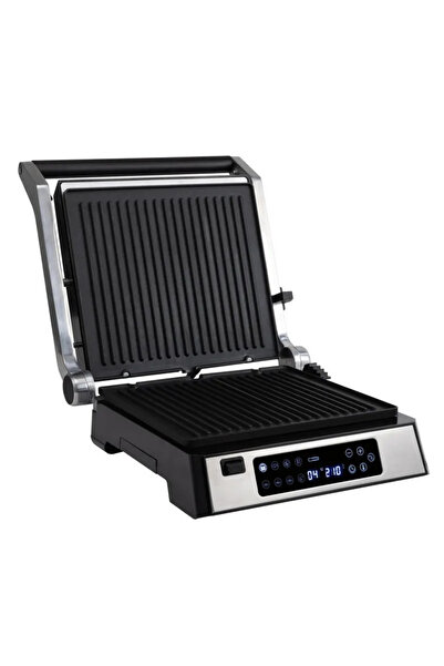 Luxell Lxtm-03 2200 Watt Döküm Izgara Ve Dijital Tost Makinesi Izgara Için 180° Açılabilir