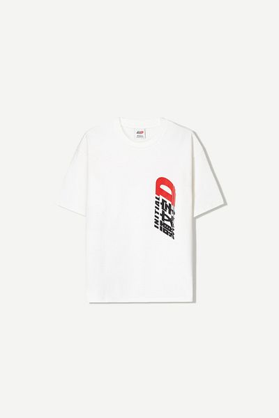 Bershka Initial D print short sleeve T-shirt