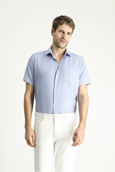 Kiğılı Бавовняна сорочка з коротким рукавом з візерунком, що легко прасується