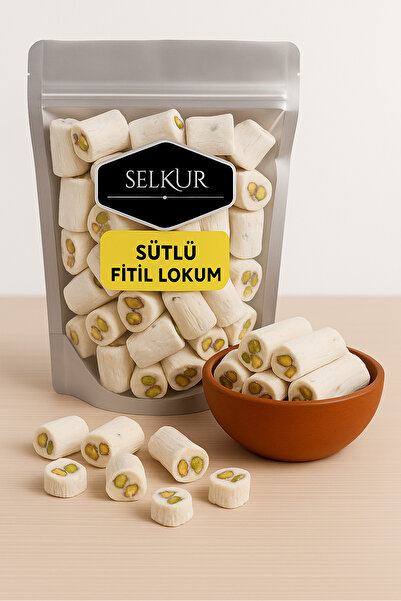 SELKUR 1kg Milk Wick Turkish Delight - with Poppy Fistigi Particles