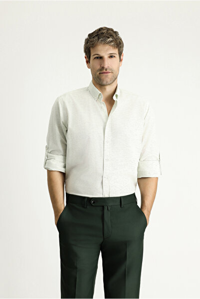 Kiğılı Cămașă sport din bumbac cu guler cu nasturi, cu mânecă lungă, cu model