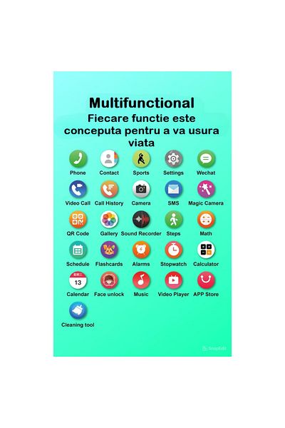 Smart Vibe Ceas Inteligent Wifi Pentru Copii, Apeluri Video 4g, Miniwatch® Ekid10, Localizare Gps, Sim, Blue
