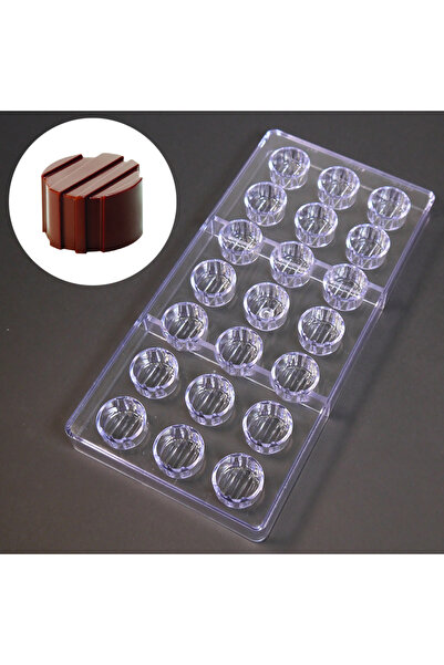 Siliko World قالب شوكولاتة من البولي كربونات مع تصميم دائري