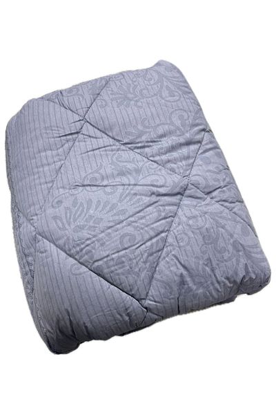 Clasy 100% Cotton Ranforce Single Quilt |   Anthracite Risa V1 & Blue Flower Pattern
