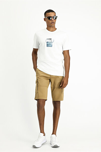 Kiğılı Eco-Line Crew Neck Printed Cotton T-Shirt - Regular Fit