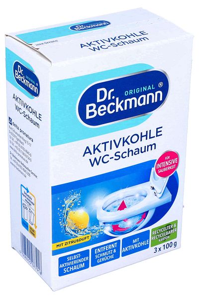 Dr.Beckmann Solutie pentru indepartare calcar si depuneri vas toaleta, Dr. Beckmann, lamaie, 3x100g