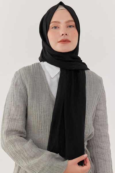 MİRSOY SCARF Black Glittery Yoryo Shawl