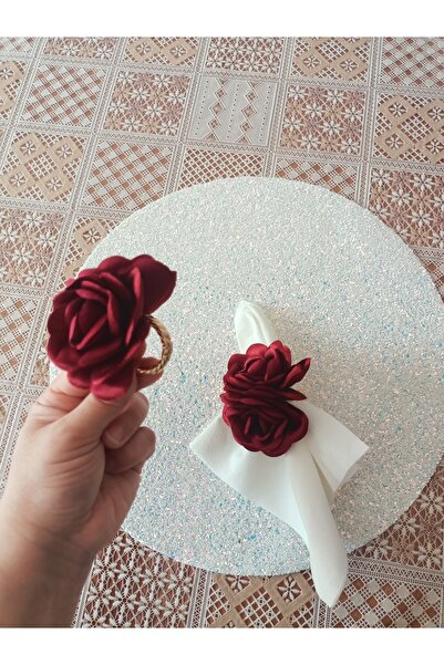 Rose bloome Napkin Ring Rose Design 6 Pcs